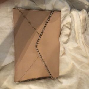 Pink envelope clutch